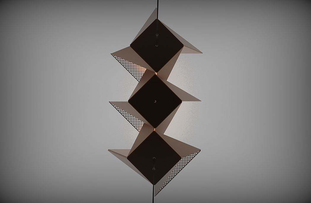 Origami，Desk lamp，product design，