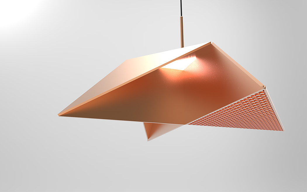 Origami，Desk lamp，product design，