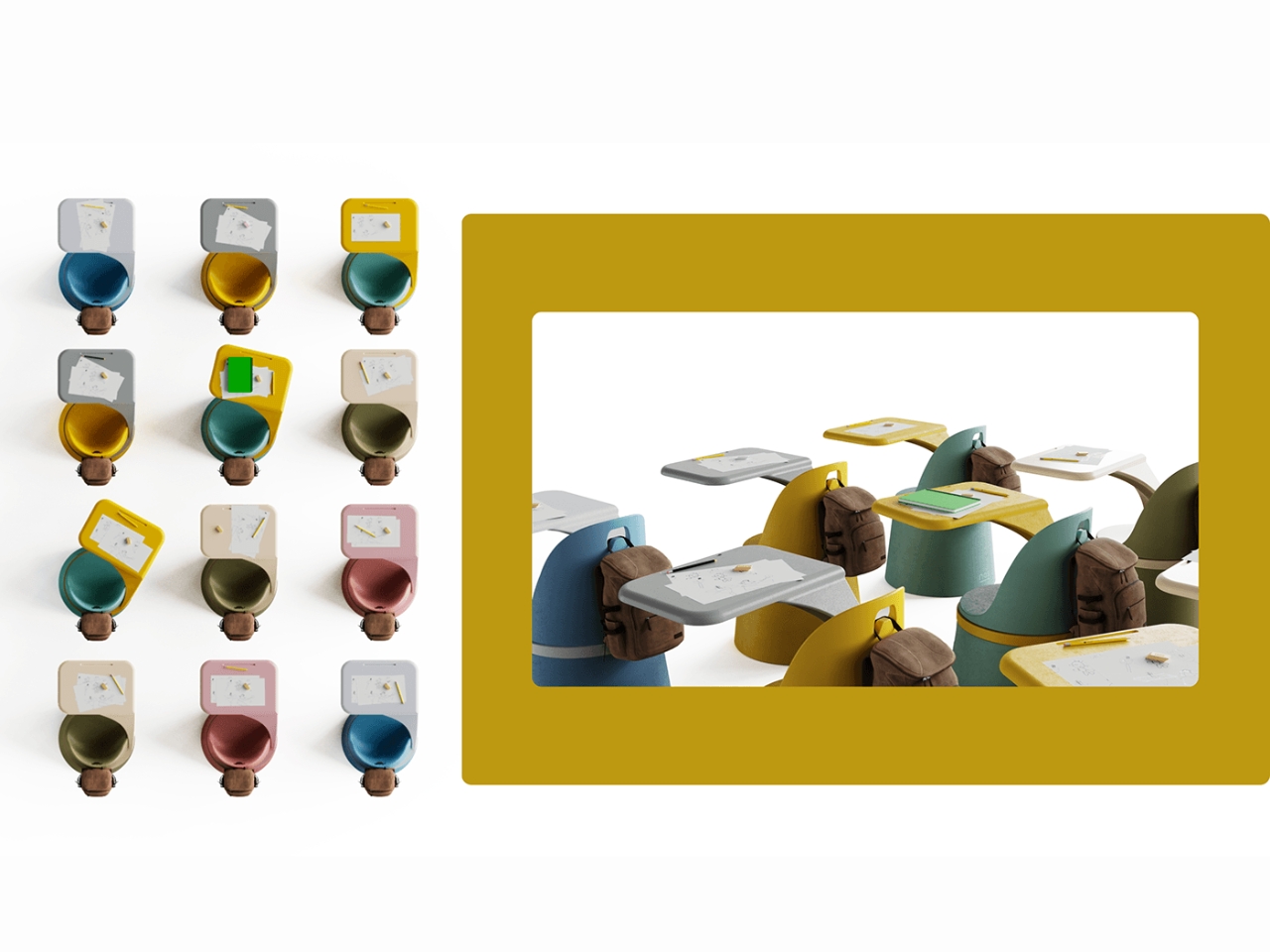 Recycled polyethylene，Clever，desk，rural construction，Rural classroom，