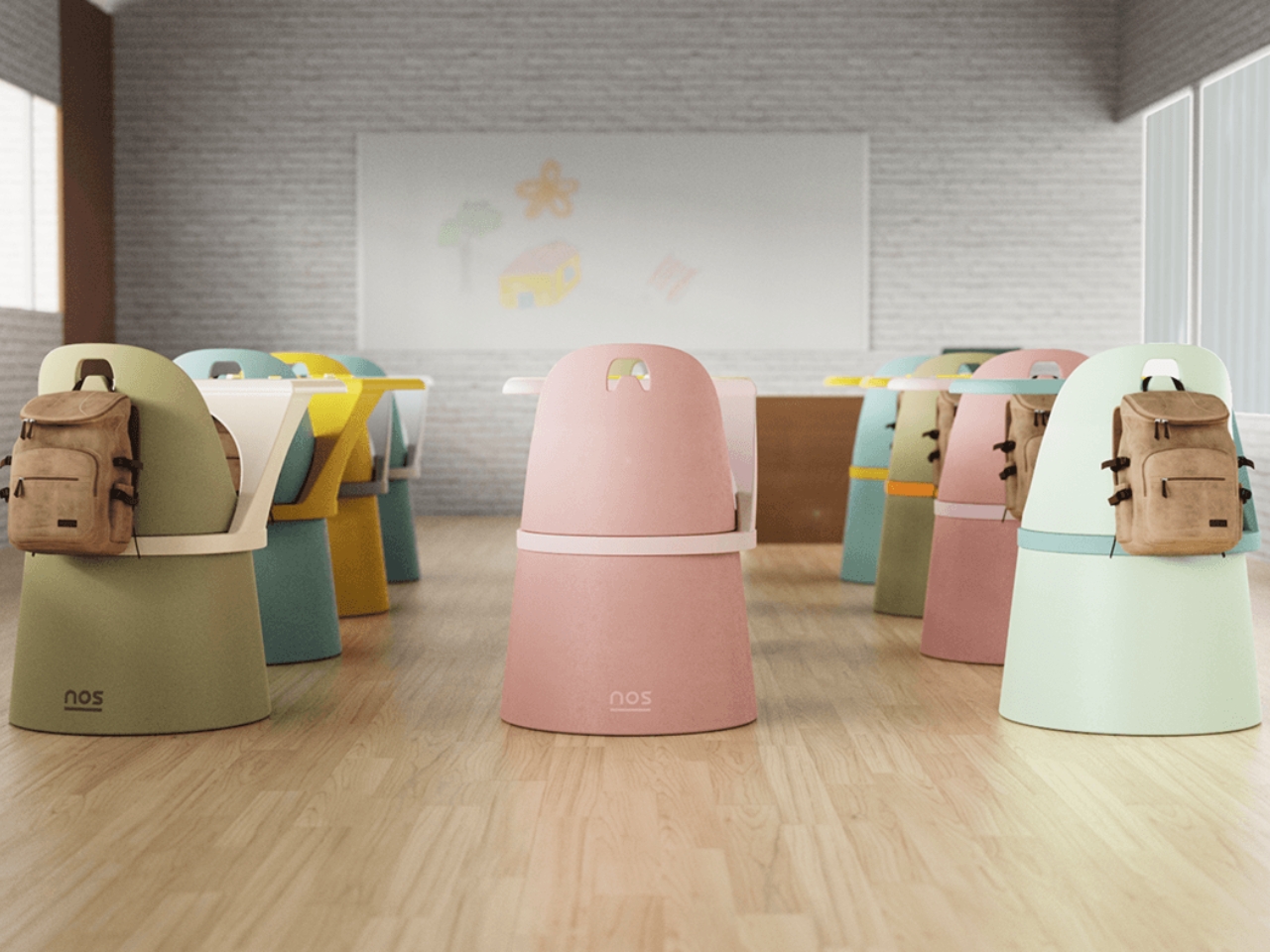 Recycled polyethylene，Clever，desk，rural construction，Rural classroom，