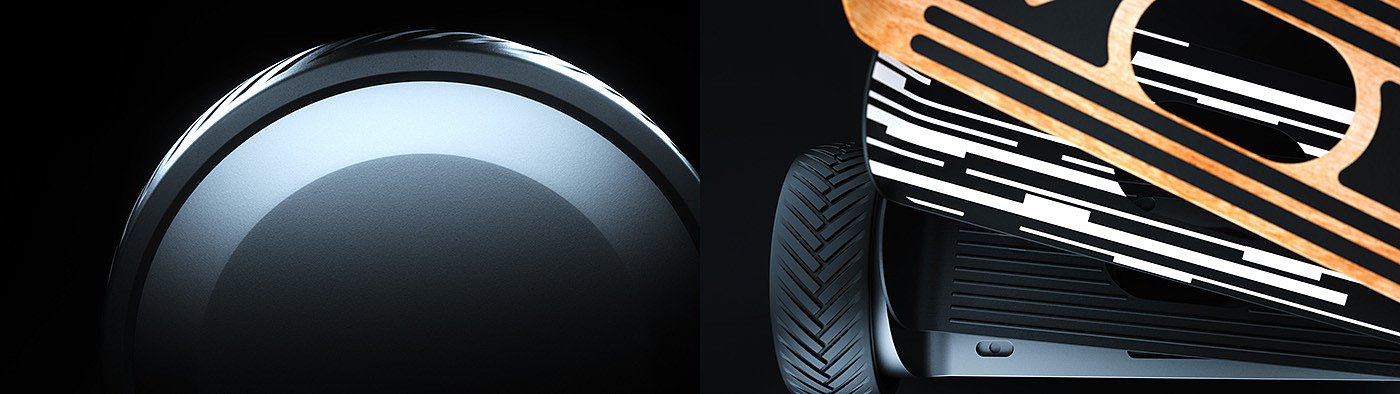 product design，black，Balance car，Radical MOOV，