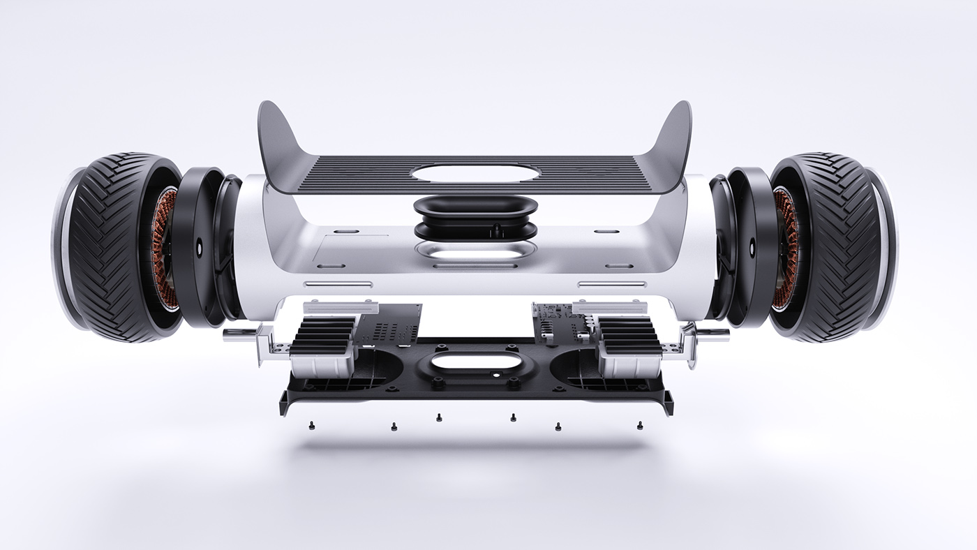 product design，black，Balance car，Radical MOOV，