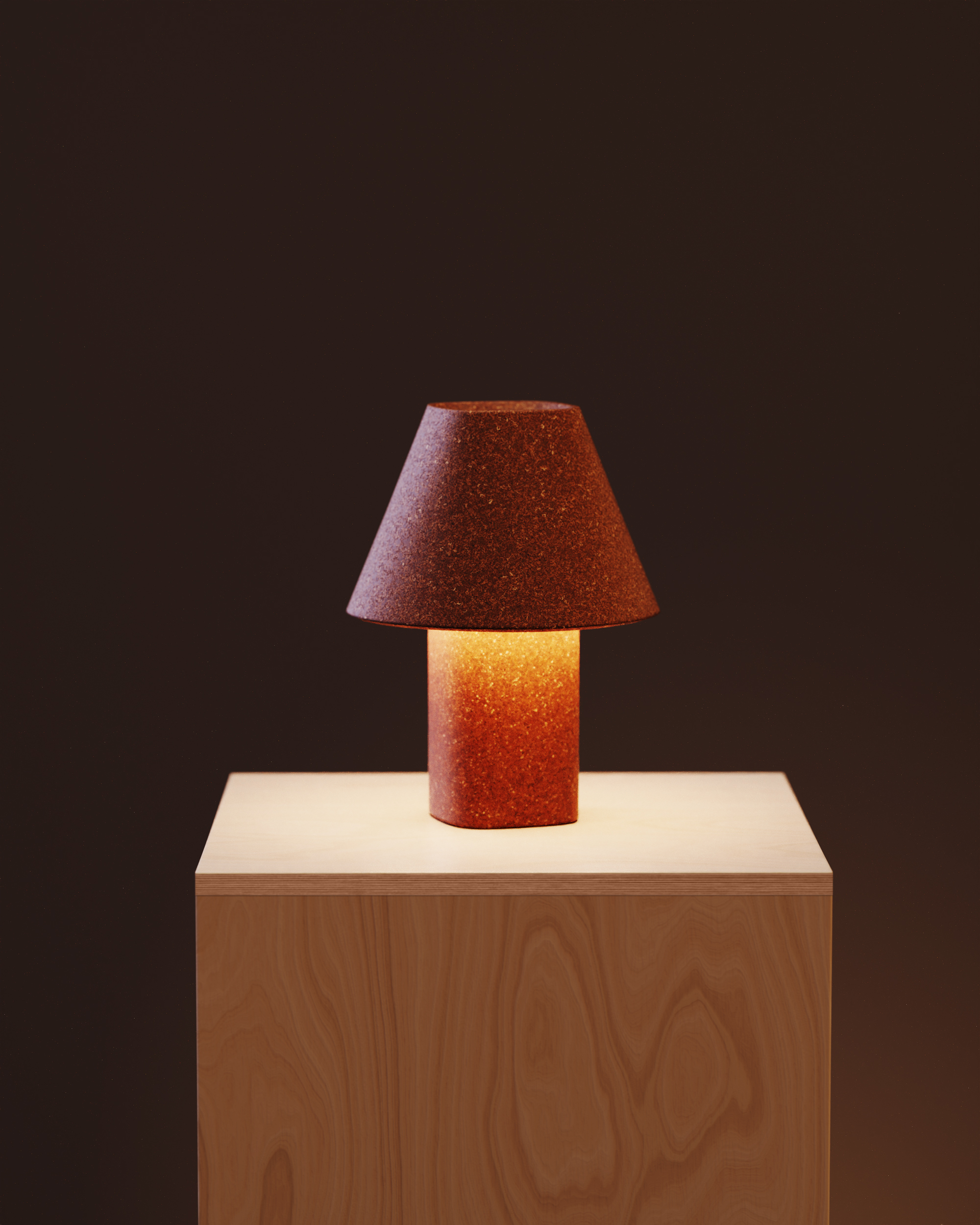 Desk lamp，product design，Lamp design，Bioplastics，Recycled plastics，desk lamp，Product rendering，industrial design，