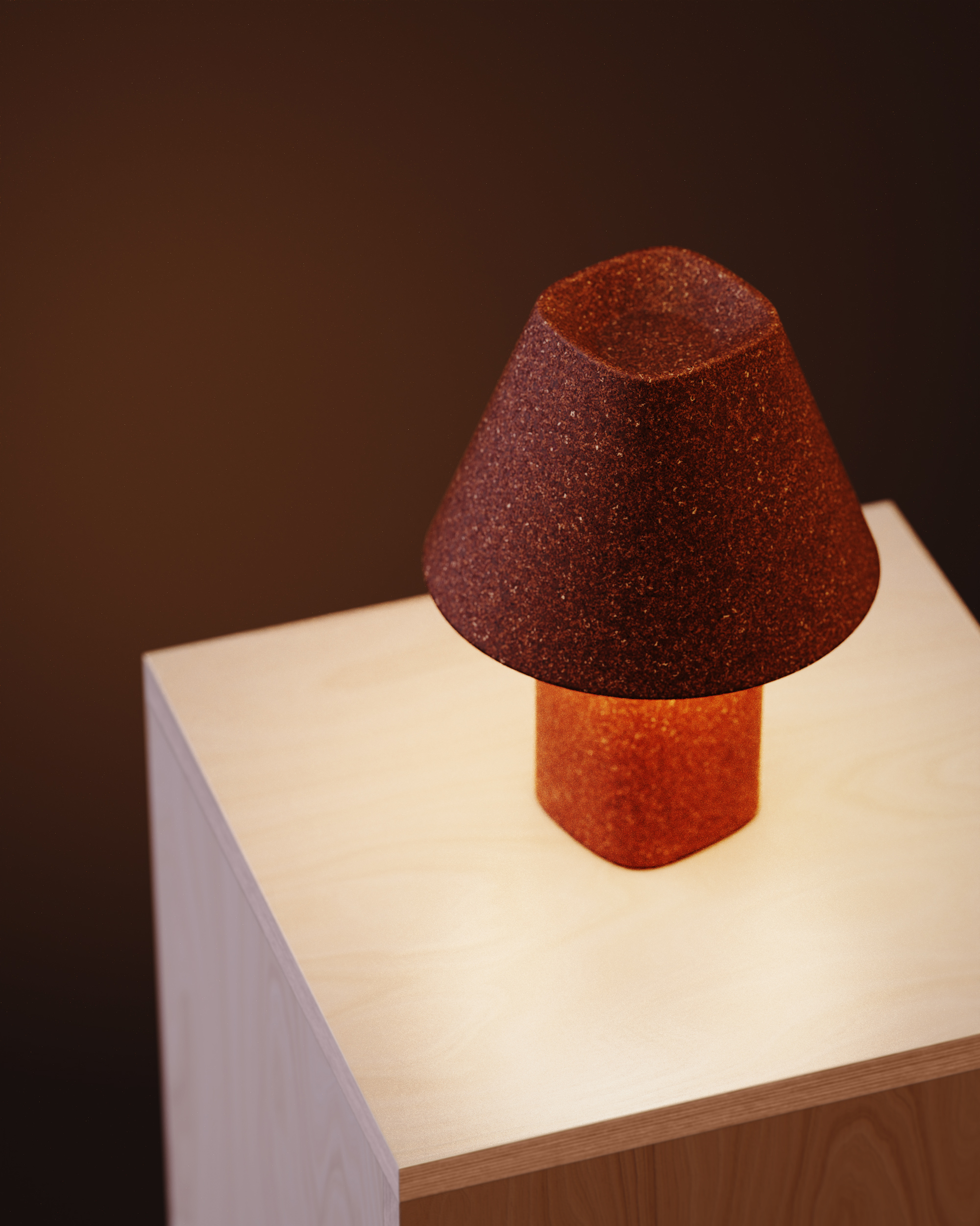 Desk lamp，product design，Lamp design，Bioplastics，Recycled plastics，desk lamp，Product rendering，industrial design，