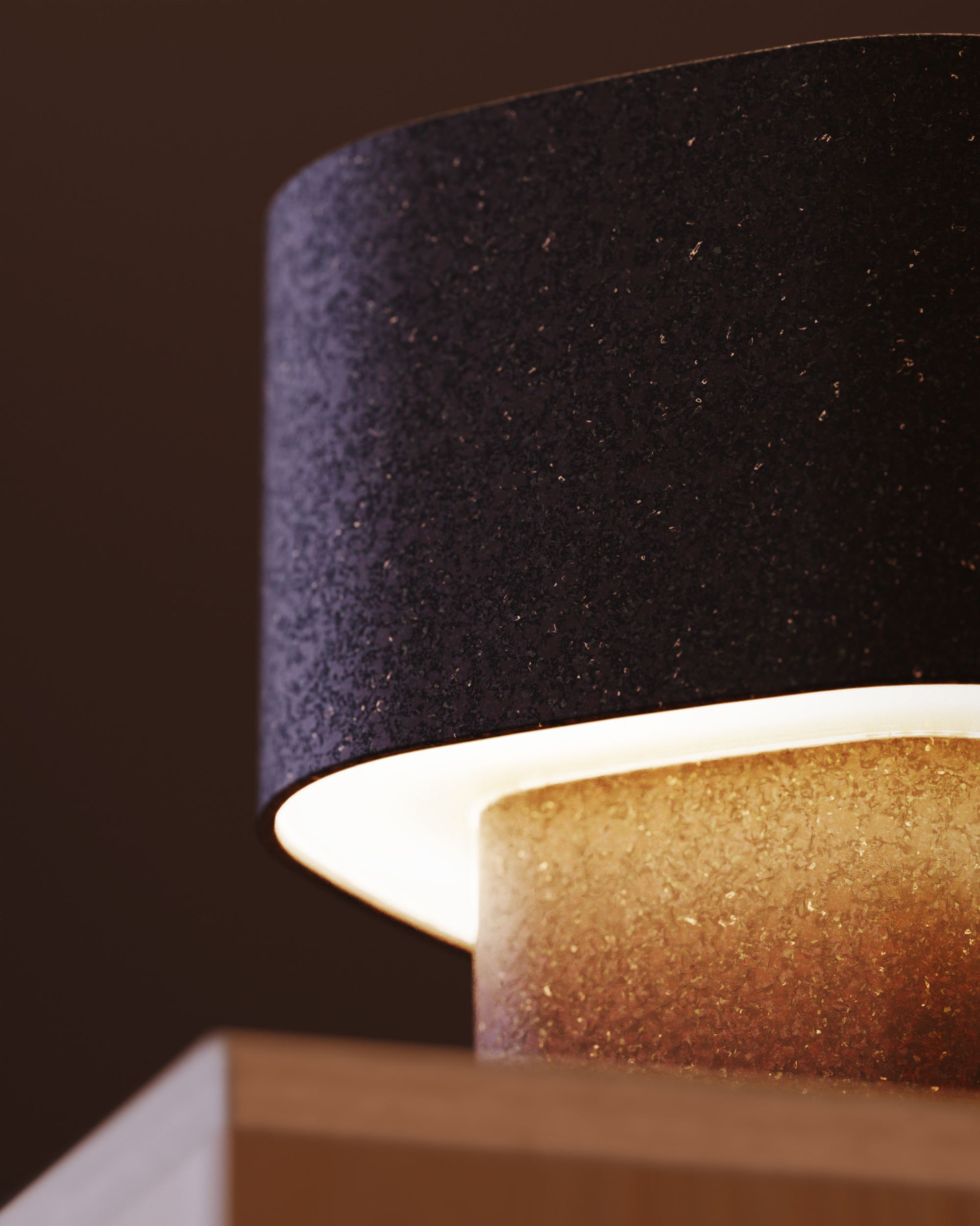 Desk lamp，product design，Lamp design，Bioplastics，Recycled plastics，desk lamp，Product rendering，industrial design，