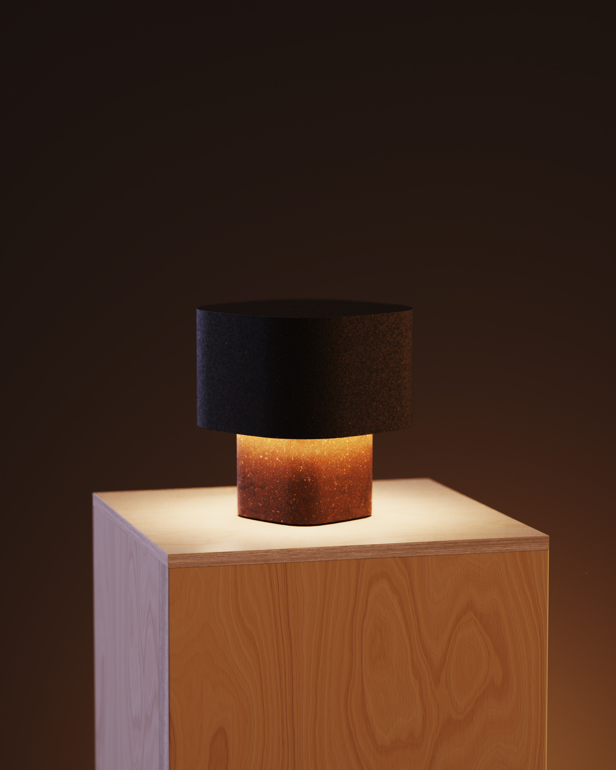 Desk lamp，product design，Lamp design，Bioplastics，Recycled plastics，desk lamp，Product rendering，industrial design，