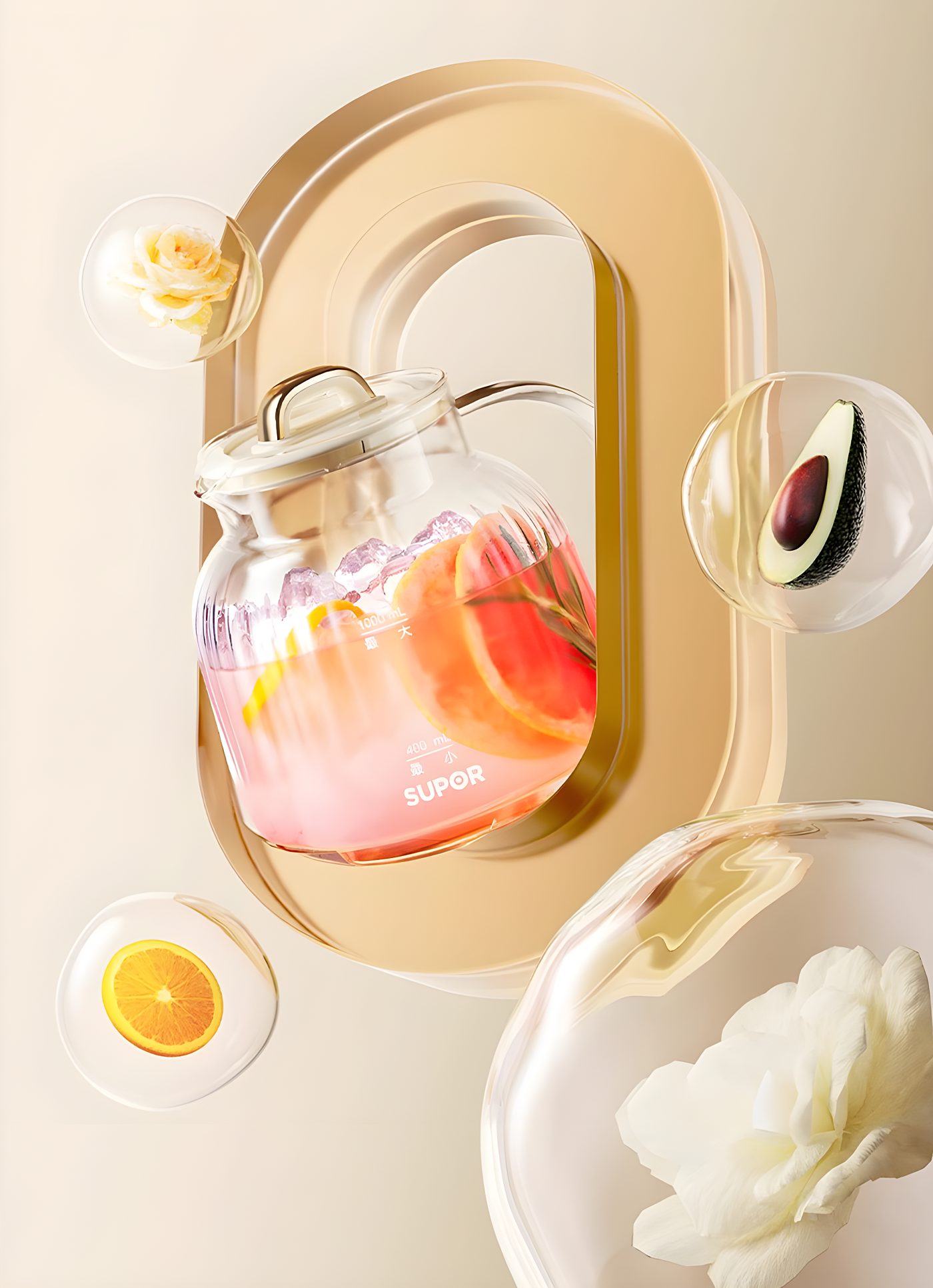 Health pot，small home appliances，glass style，