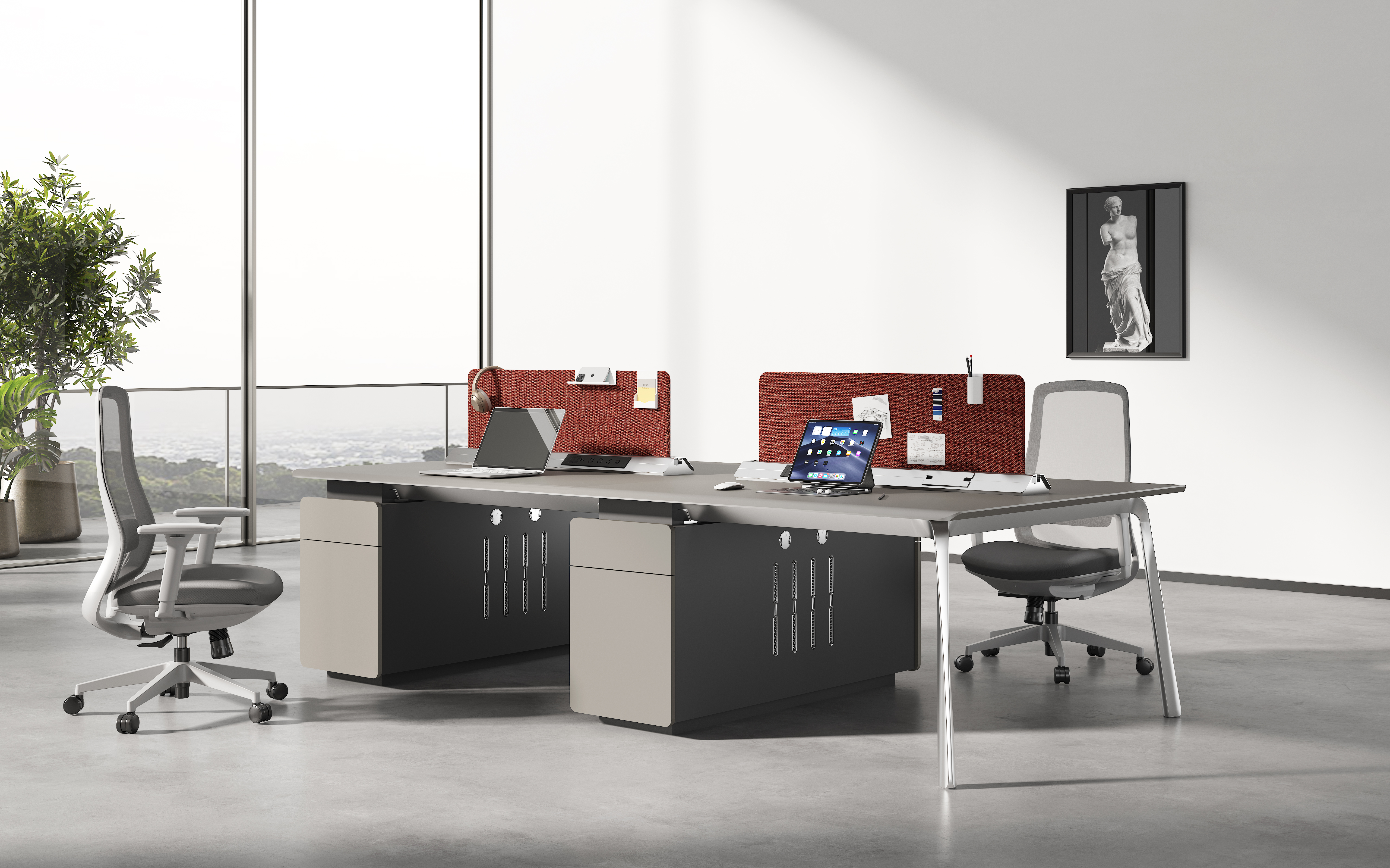 Wiener, collaborative office, workstation, designer, interdesign.，