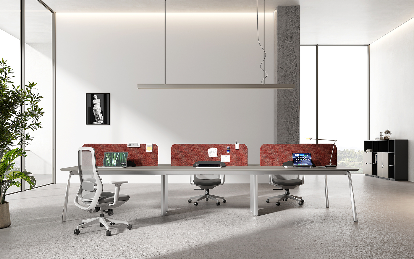 Wiener, collaborative office, workstation, designer, interdesign.，