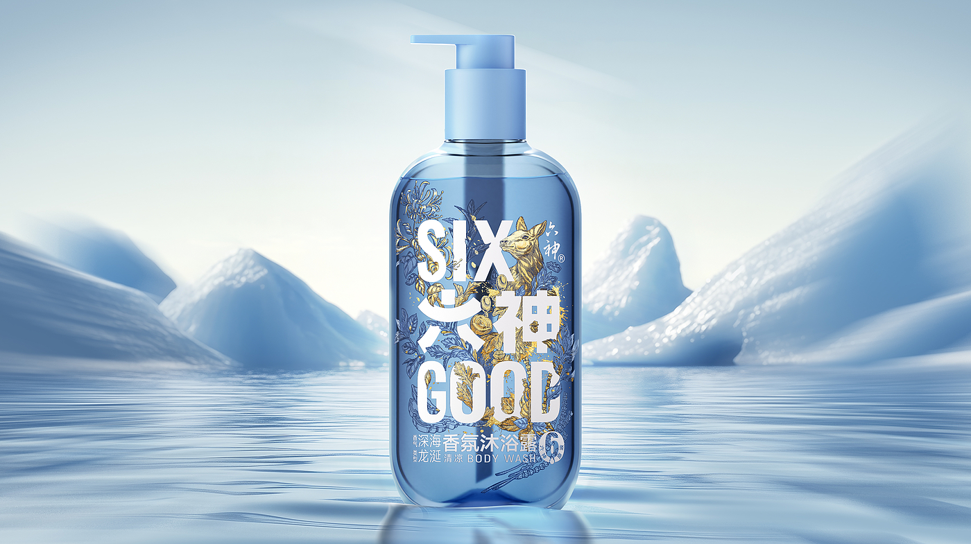 Shower Gel，packing design，Pan Hu，Illustration design，The Six Gods，daily expenses，Packaging，graphic，