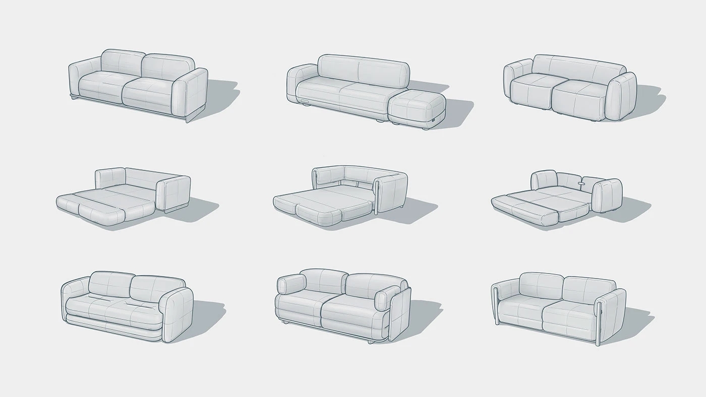 CALM，sofa，furniture，originality，