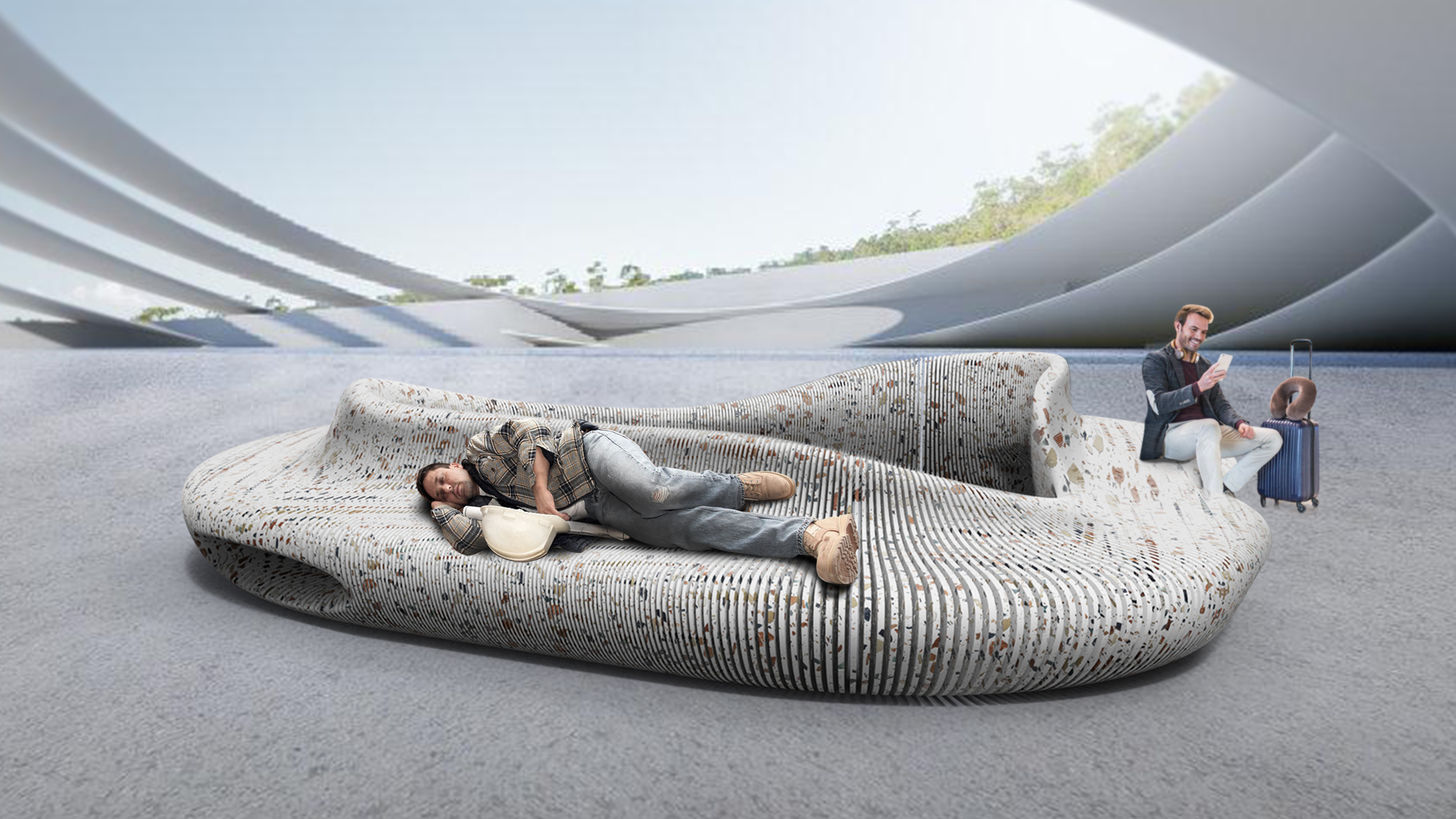 sustainable，Terrazzo，Public furniture，