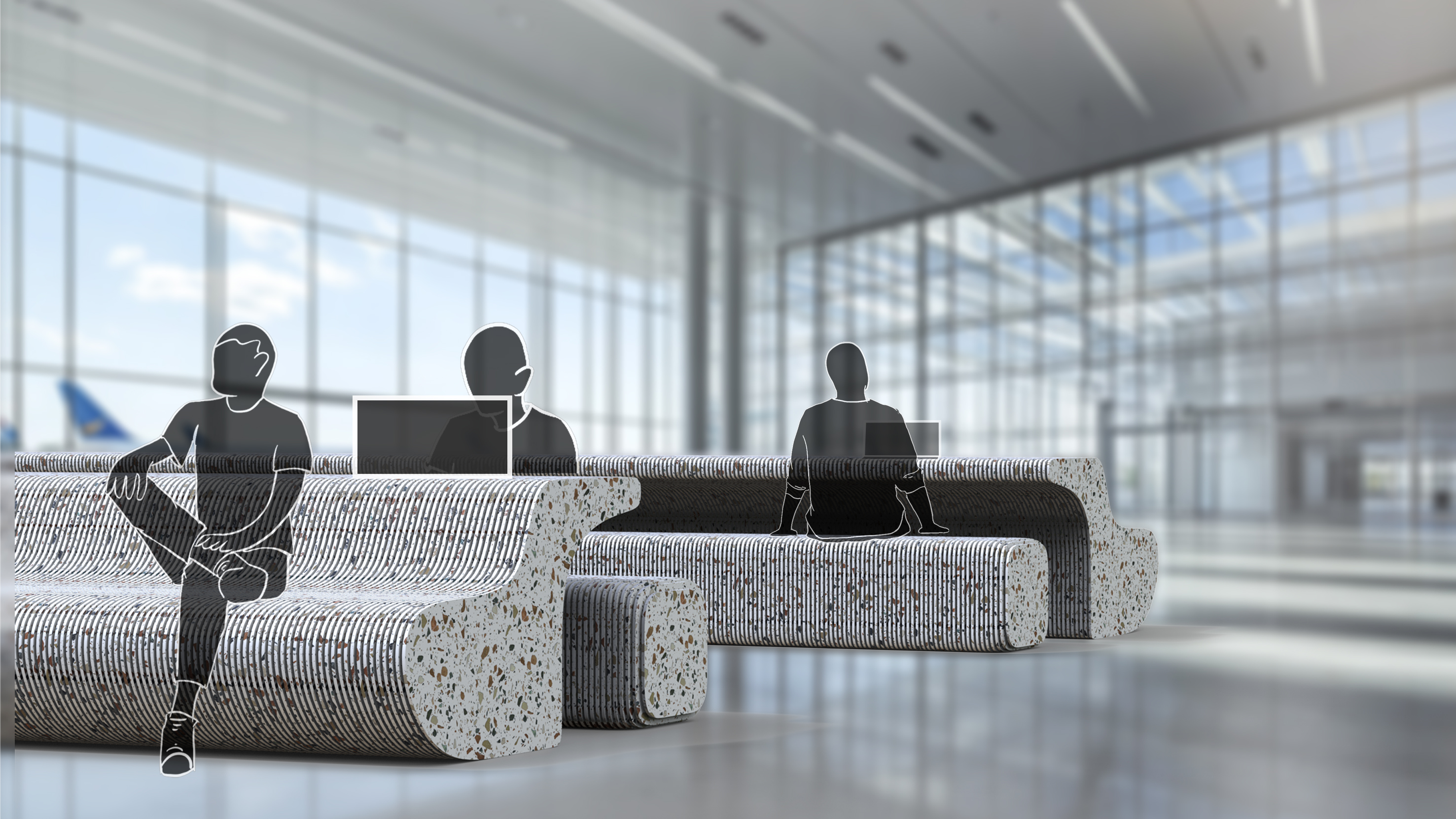 sustainable，Terrazzo，Public furniture，