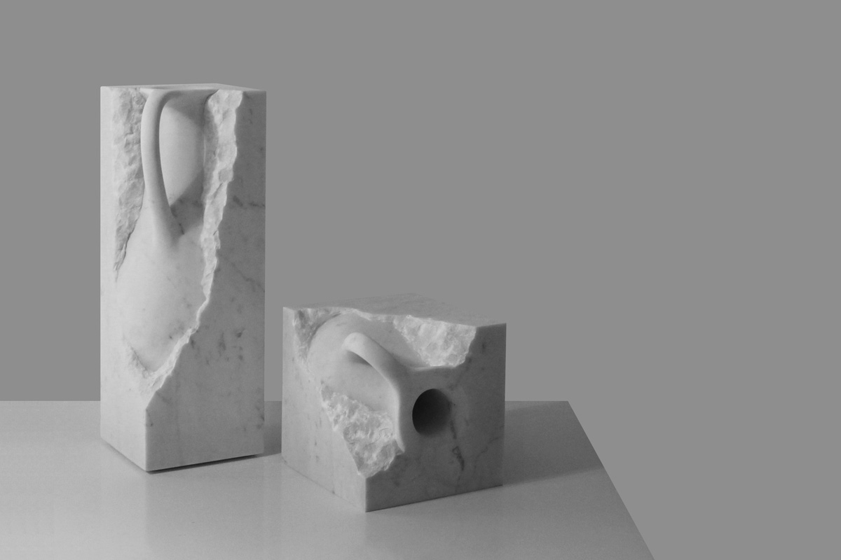 Artwork，combination，modern，vase，Marble，