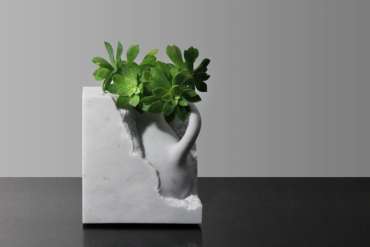 Artwork，combination，modern，vase，Marble，