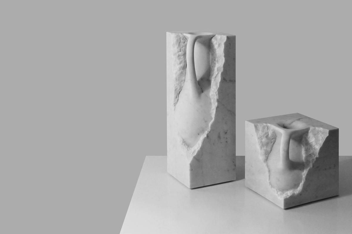 Artwork，combination，modern，vase，Marble，