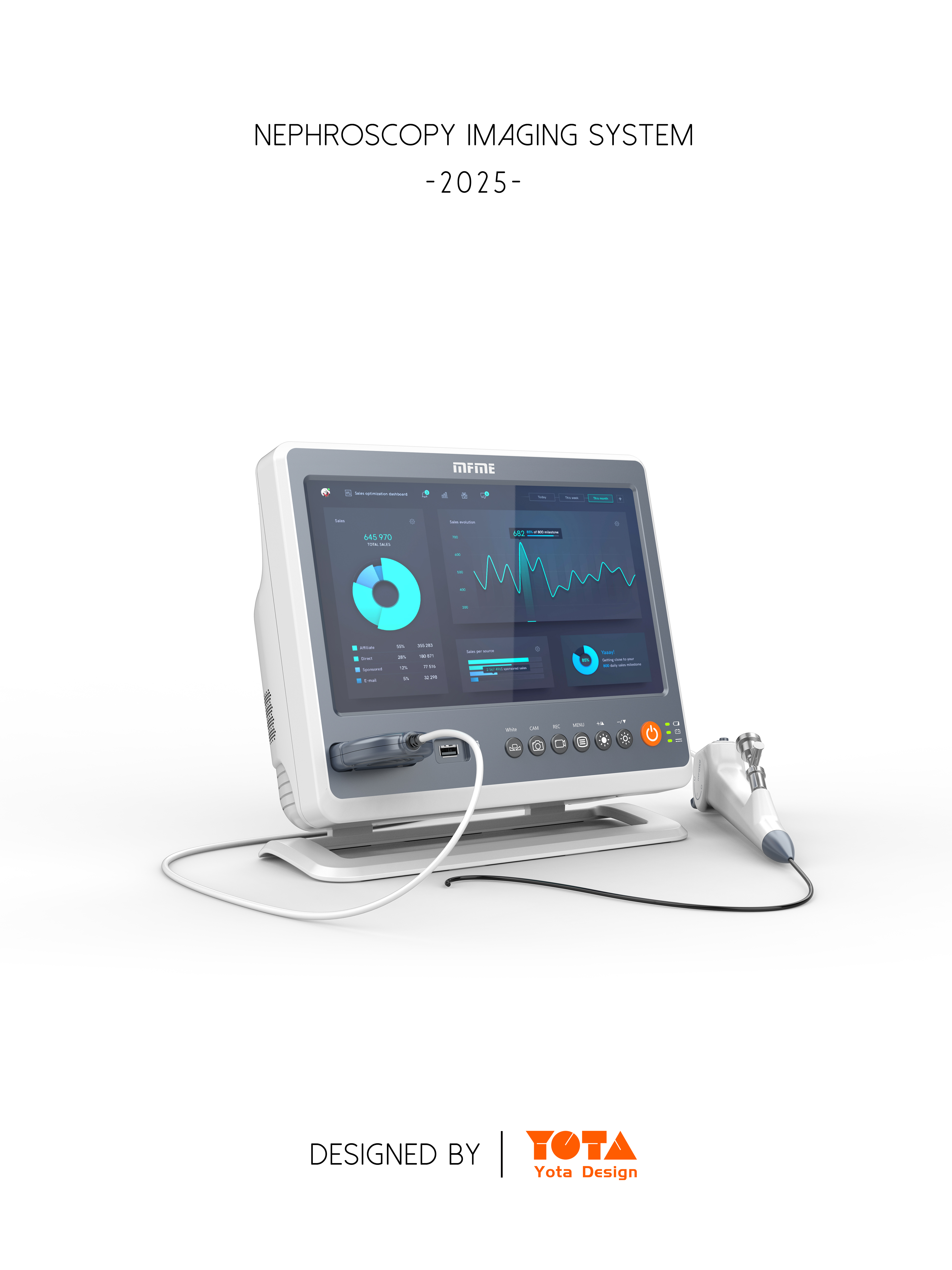 Medical instruments，Nephroscope，Handle，