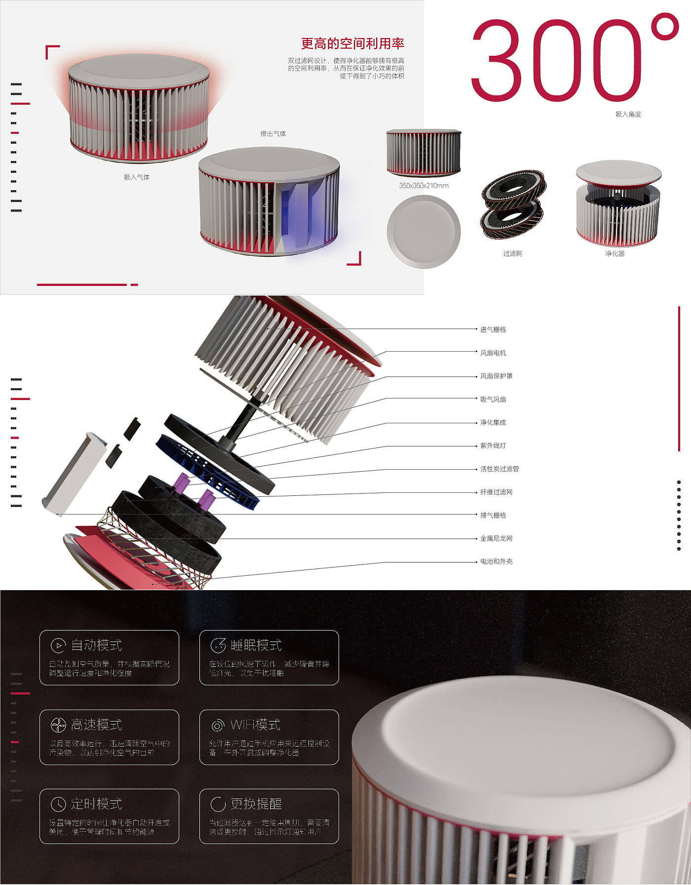 industrial design，sample reels，product design，Coffee，UAV，air cleaner，tea table，