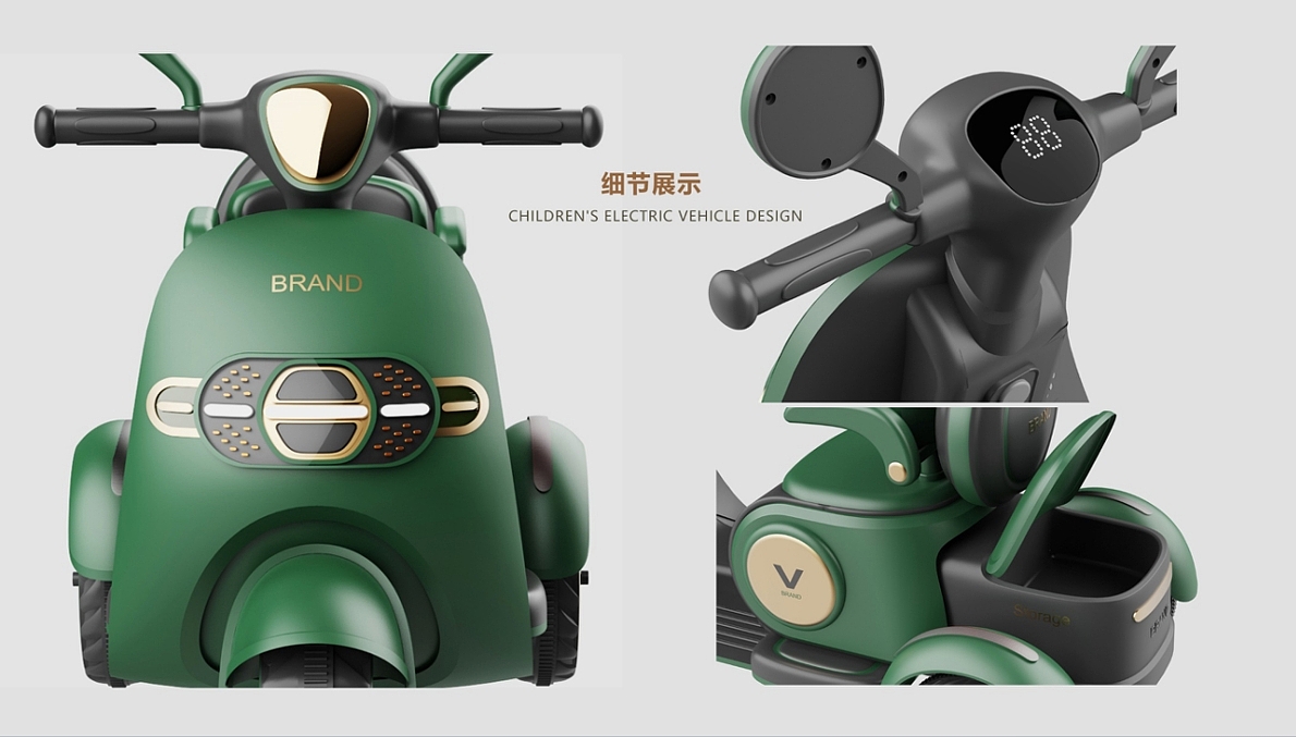 Children's motorcycle，product design，