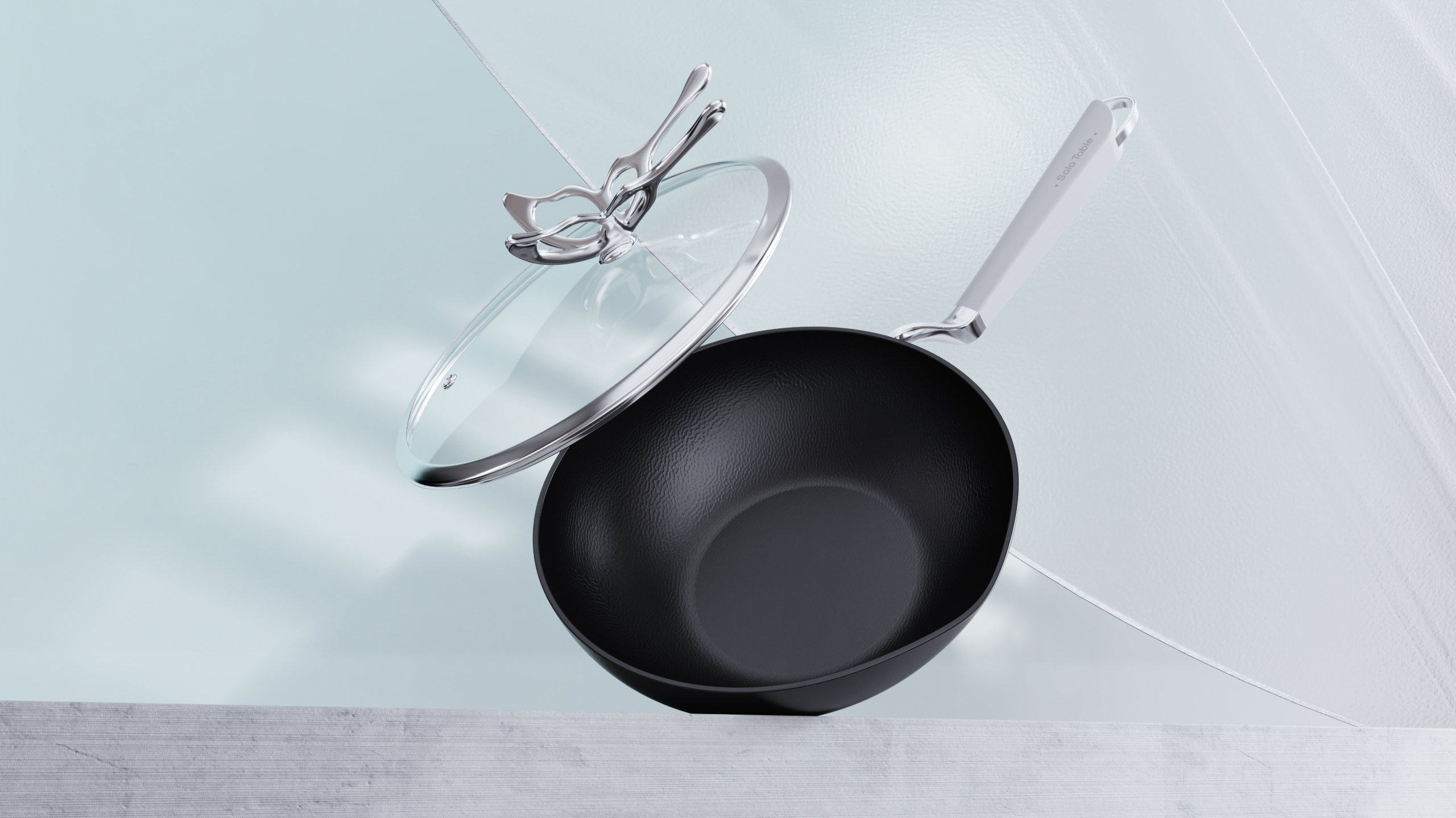 Wok，cookware，Vertical cover，Kitchenware，
