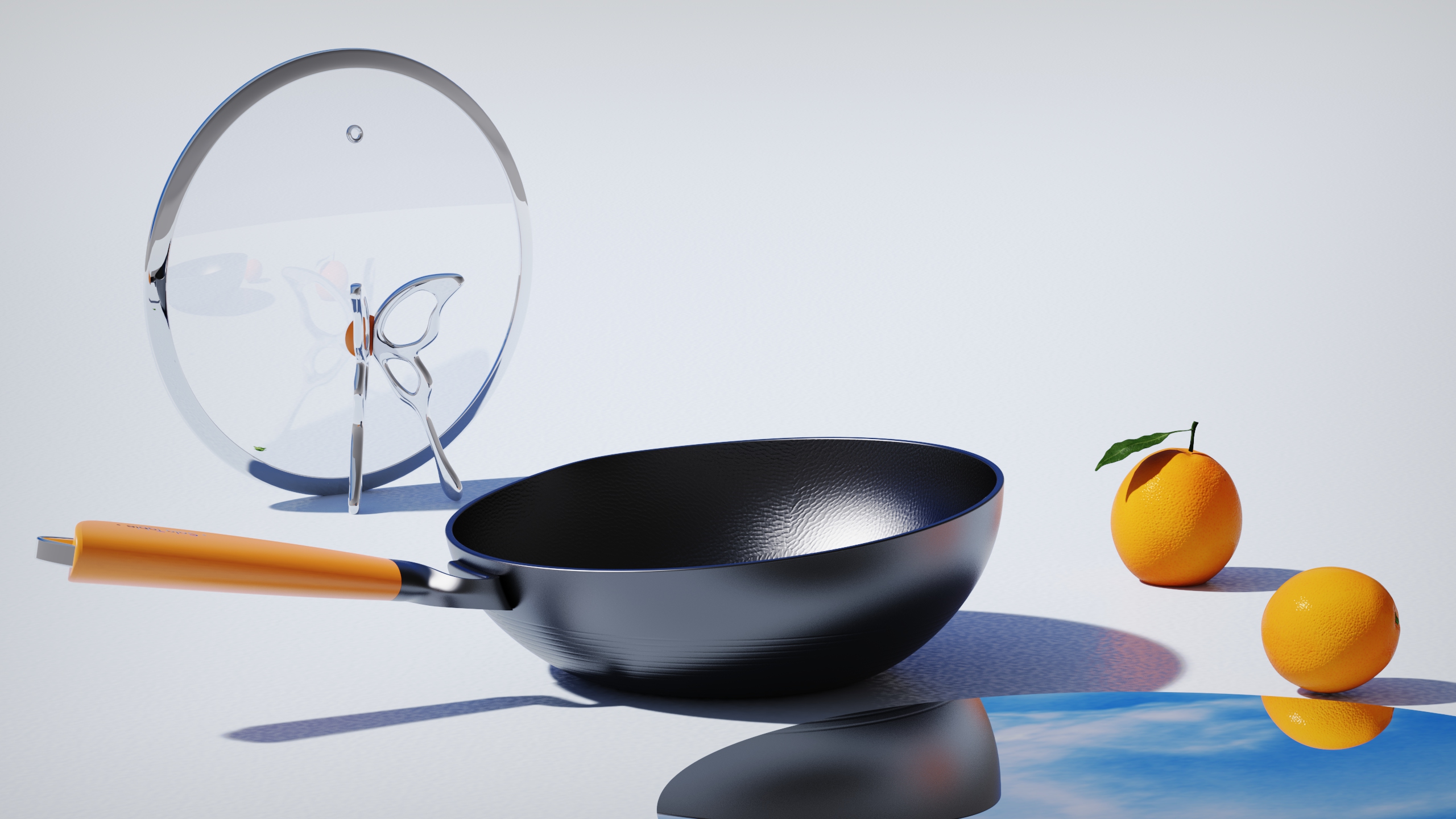 Wok，cookware，Vertical cover，Kitchenware，