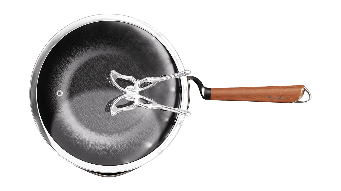 Wok，cookware，Vertical cover，Kitchenware，