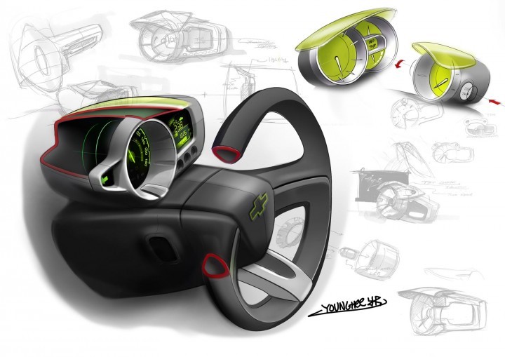 industrial design，Automobile design，Steering wheel，Hand drawn，sketch，