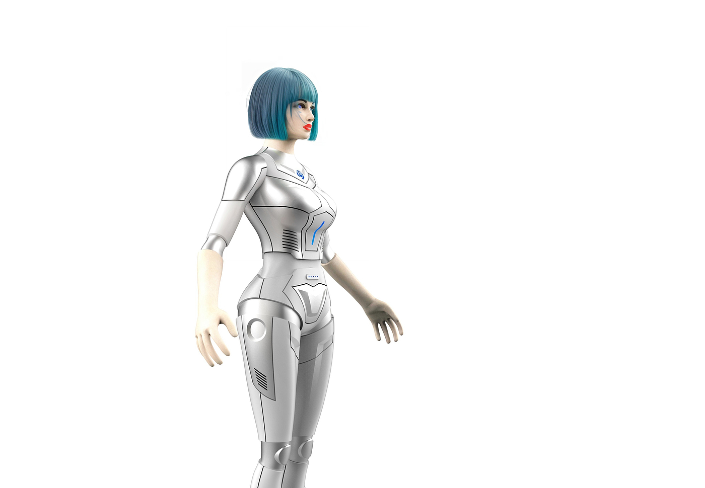 Humanoid robot，robot，Robot appearance design，industrial design，product design，artificial intelligence，Beautiful robot.，Catwoman robot，