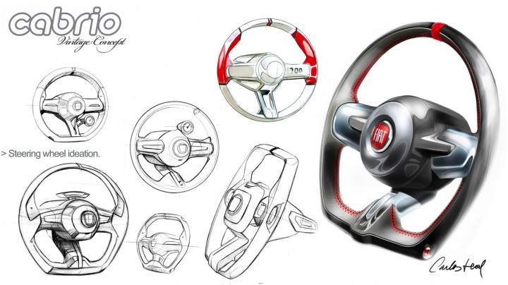 industrial design，Automobile design，Steering wheel，Hand drawn，sketch，