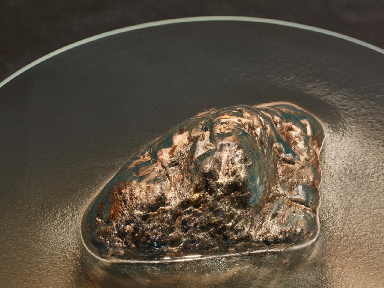 Slump Rock，tea table，Coffee table，Glass and Rock，