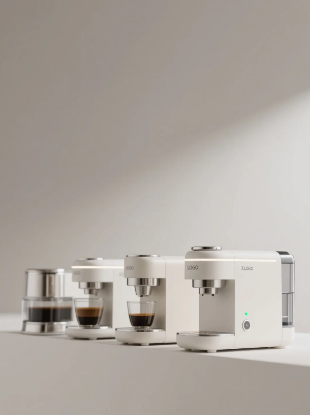 Automatic coffee machine，Coffee machine，Semi automatic coffee machine，designer，product design，Appearance design，industrial design，Shunde，