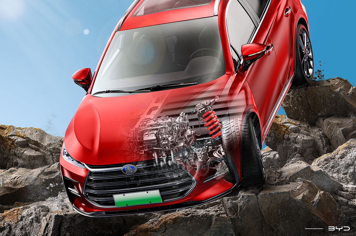 rendering, car，