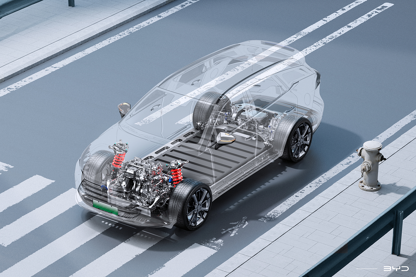 rendering, car，