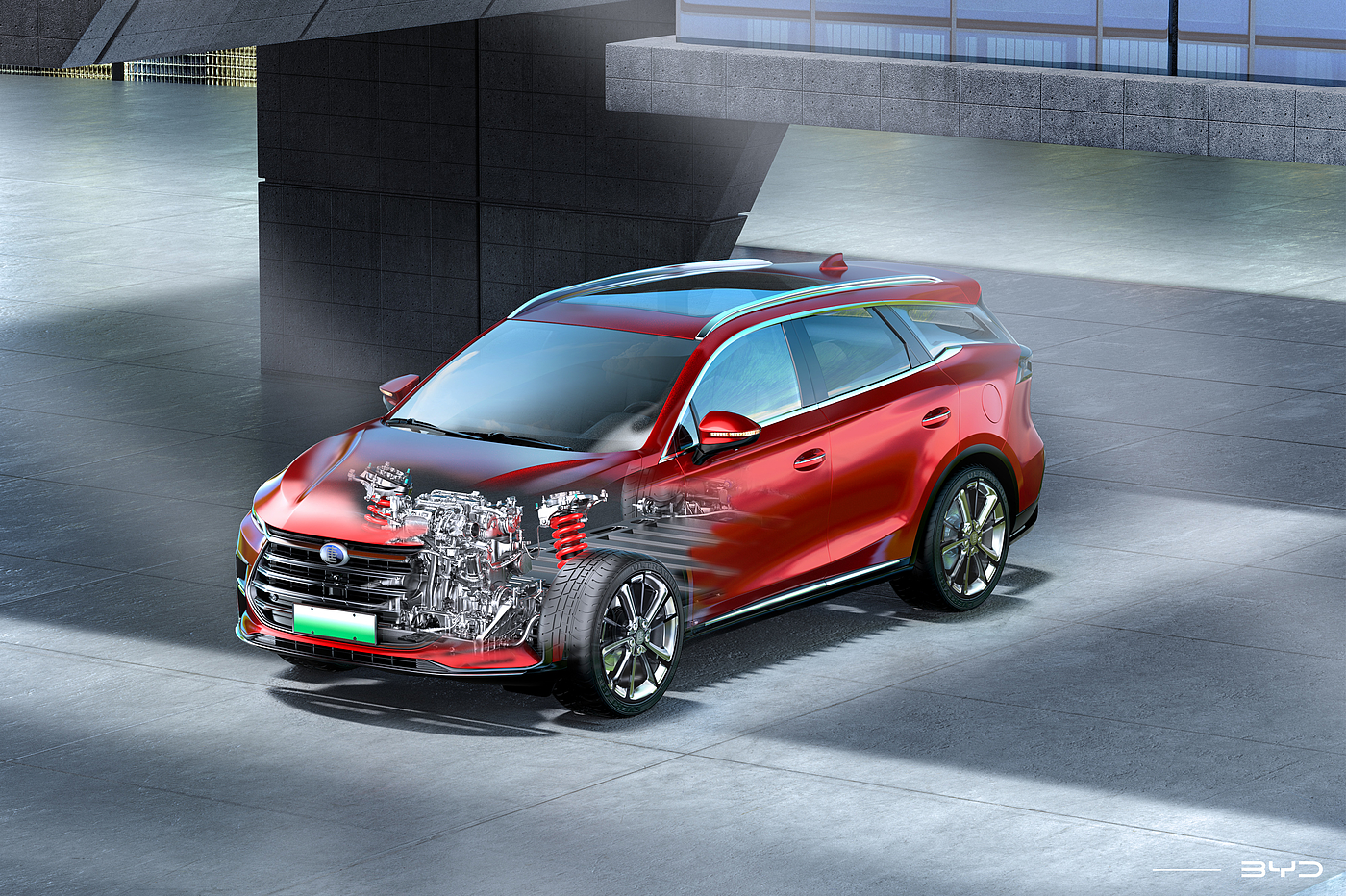 rendering, car，