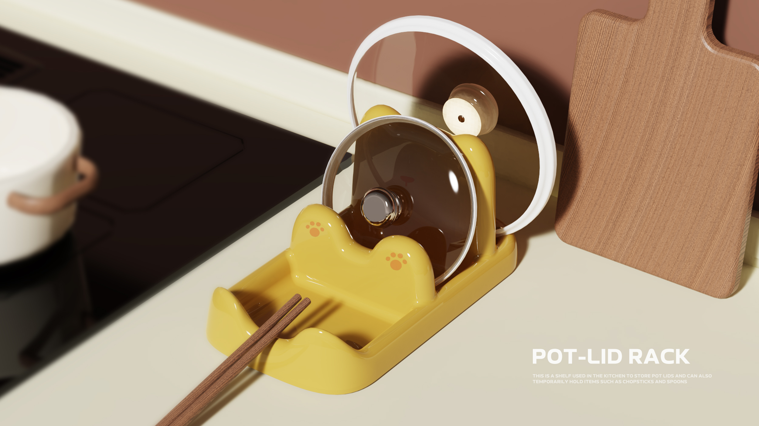 Spatula，Shelf，Storage rack，bear，dopamine，lid，Cover storage，