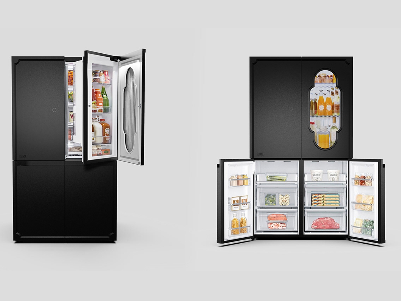 Refrigerator，Refrigerator，BeUT，BeUT，South Korea Furniture，South Korea Furniture，LED display screen，LED display screen，Modern design，Modern design，