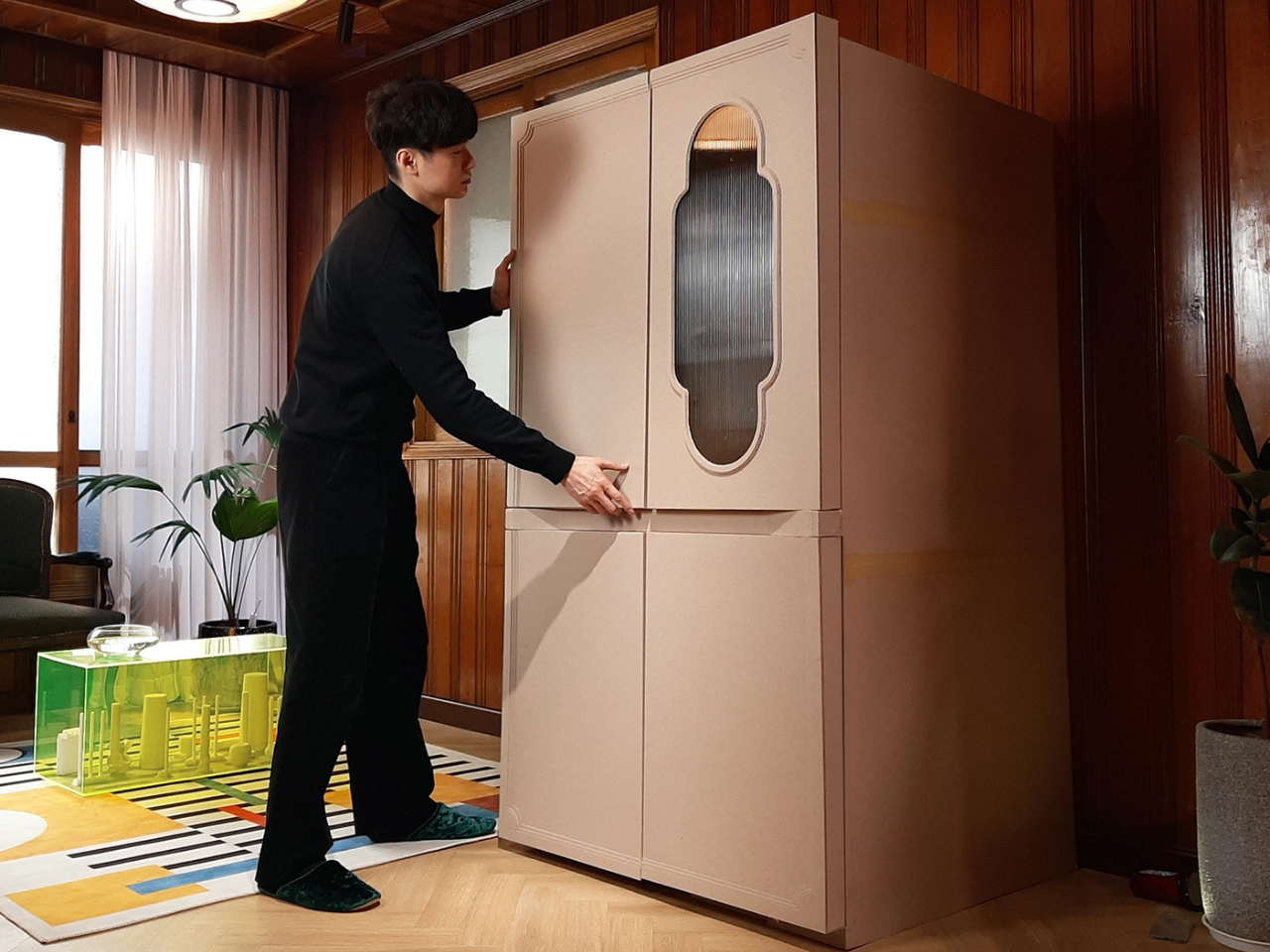 Refrigerator，Refrigerator，BeUT，BeUT，South Korea Furniture，South Korea Furniture，LED display screen，LED display screen，Modern design，Modern design，