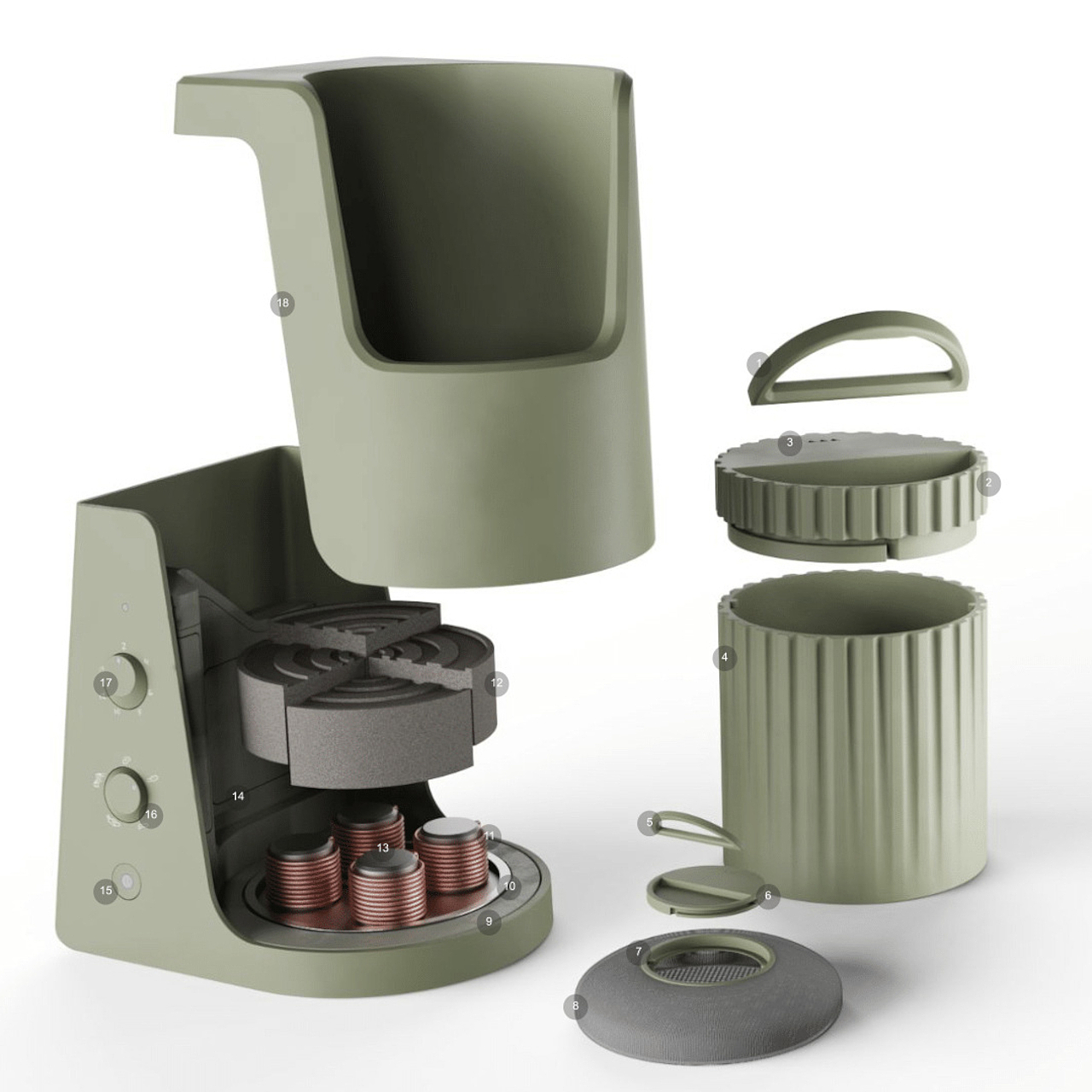 Lehua，Modern aesthetics，pot，Separable，filter，