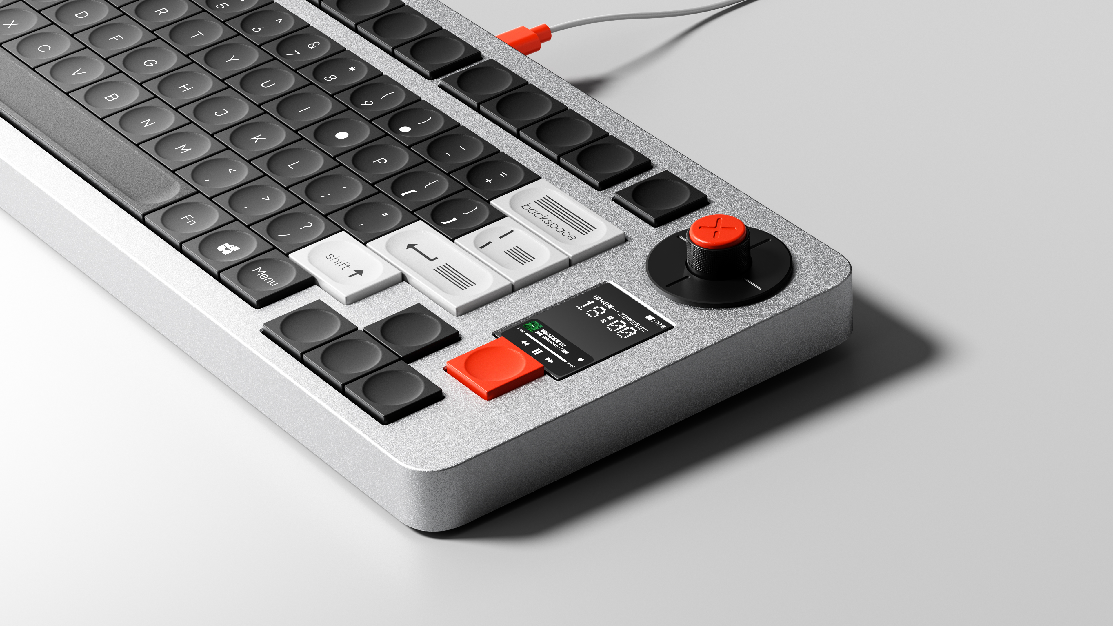 Original design，customized keyboard，Membrane keyboard，Minimalism，Retro style，keyboard，Interesting design，Aluminum alloy products，