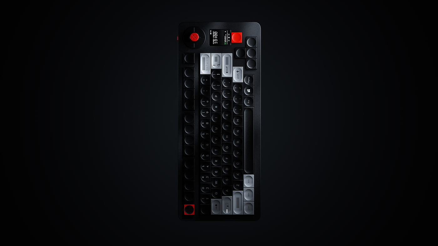 Original design，customized keyboard，Membrane keyboard，Minimalism，Retro style，keyboard，Interesting design，Aluminum alloy products，