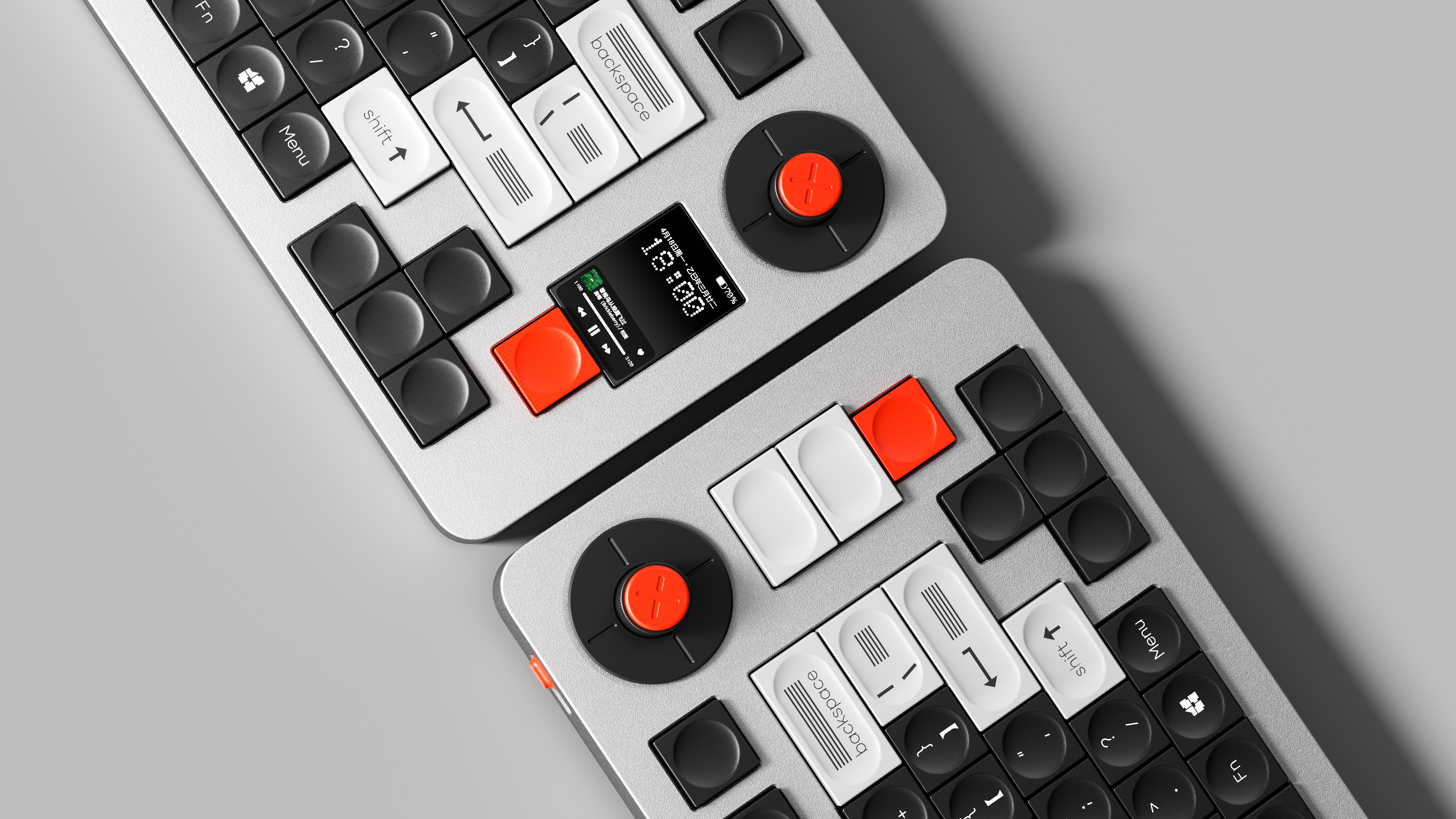 Original design，customized keyboard，Membrane keyboard，Minimalism，Retro style，keyboard，Interesting design，Aluminum alloy products，