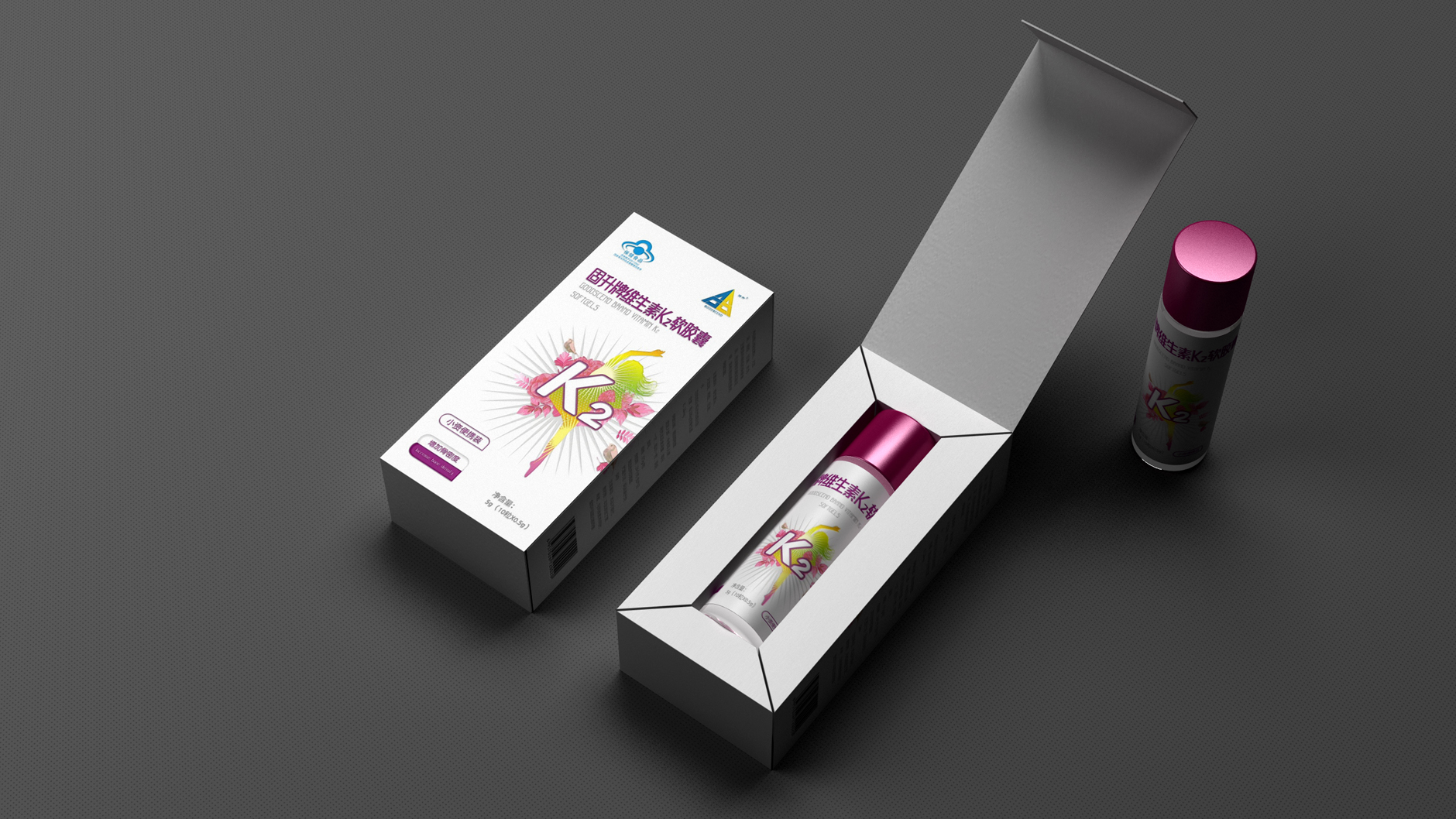 Vitamin soft capsule packaging，Vitamin E Soft Capsule Packaging，Packaging design of health products，