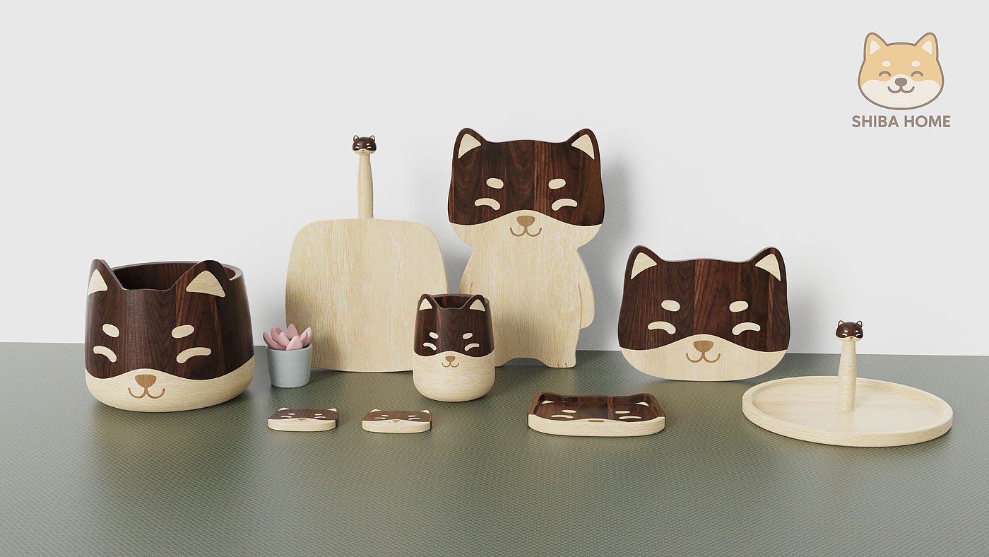 Lovely wind，Q Meng，Kitchen Products Series，dog，Shiba Inu，Modeling design，kitchen，