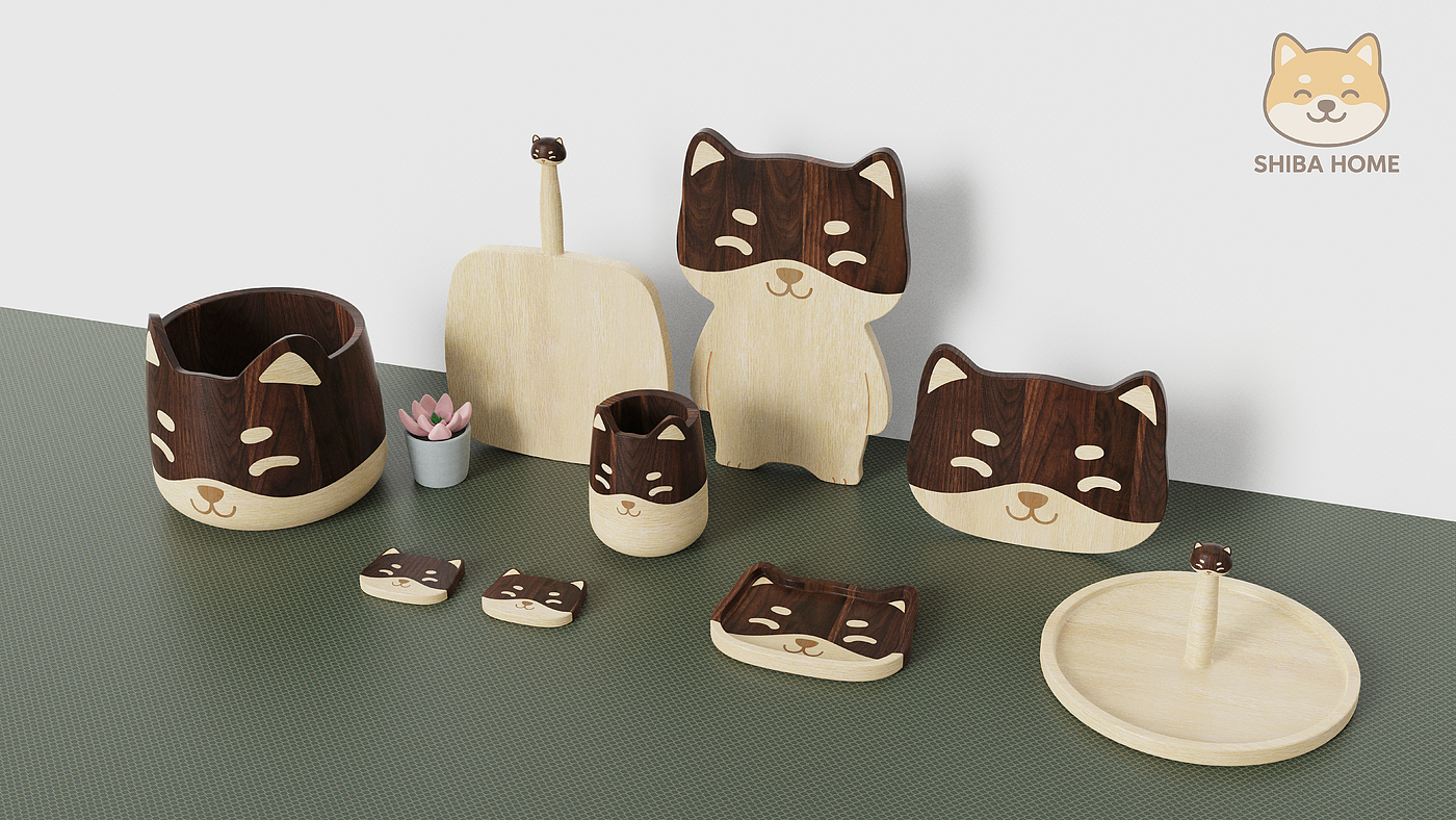 Lovely wind，Q Meng，Kitchen Products Series，dog，Shiba Inu，Modeling design，kitchen，