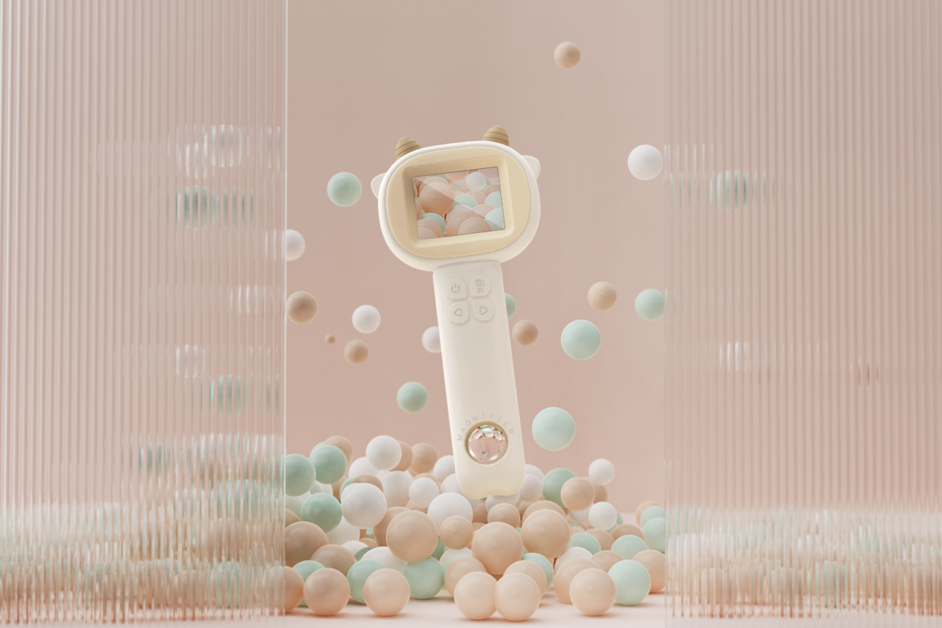 magnifier，Microscope，children，sheep，IP image，adorable，cute image，