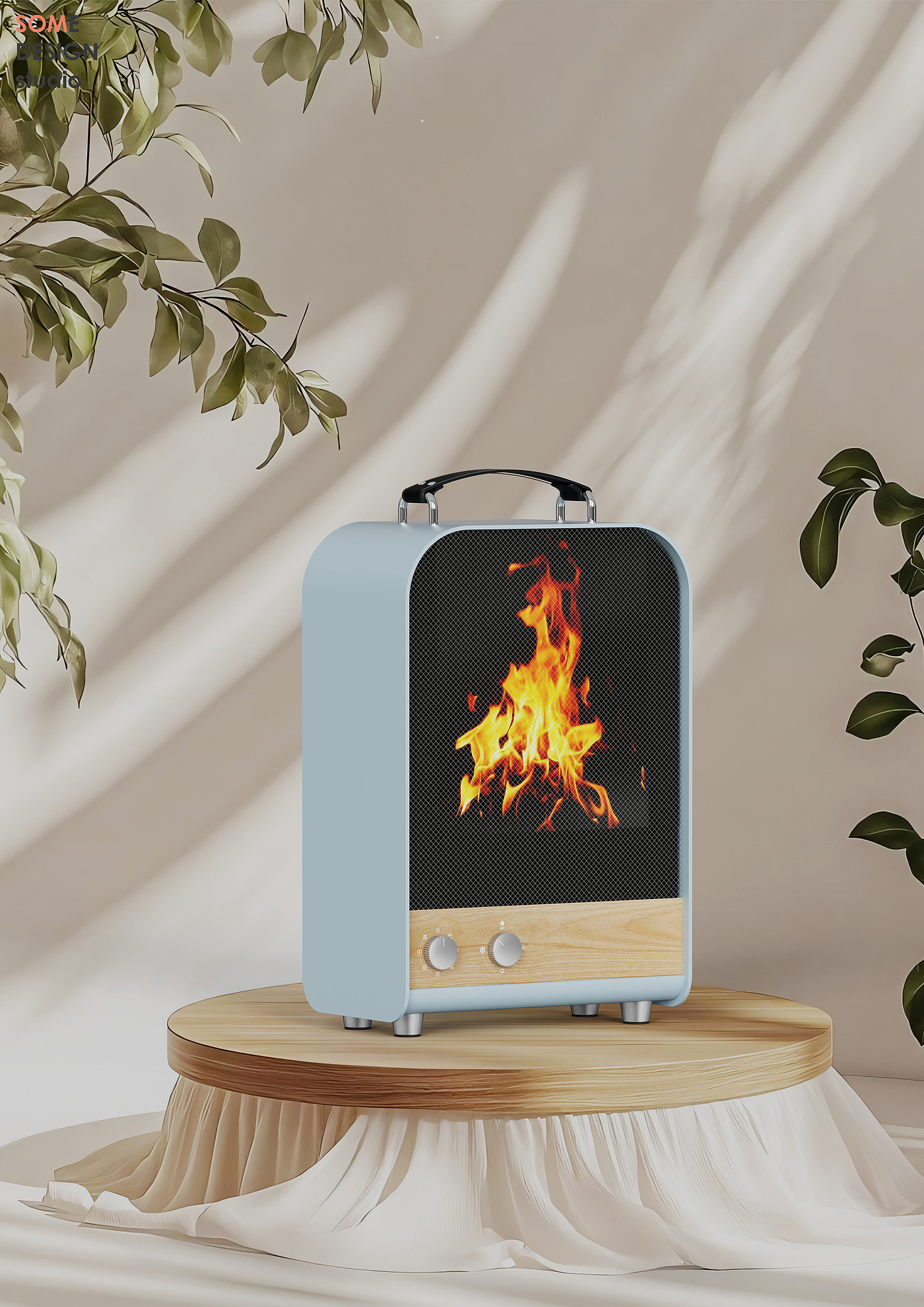 Home appliance design，Electric heating furnace design，Home product design，Modern minimalist retro style，Home Style Product Design，Sheet metal products，