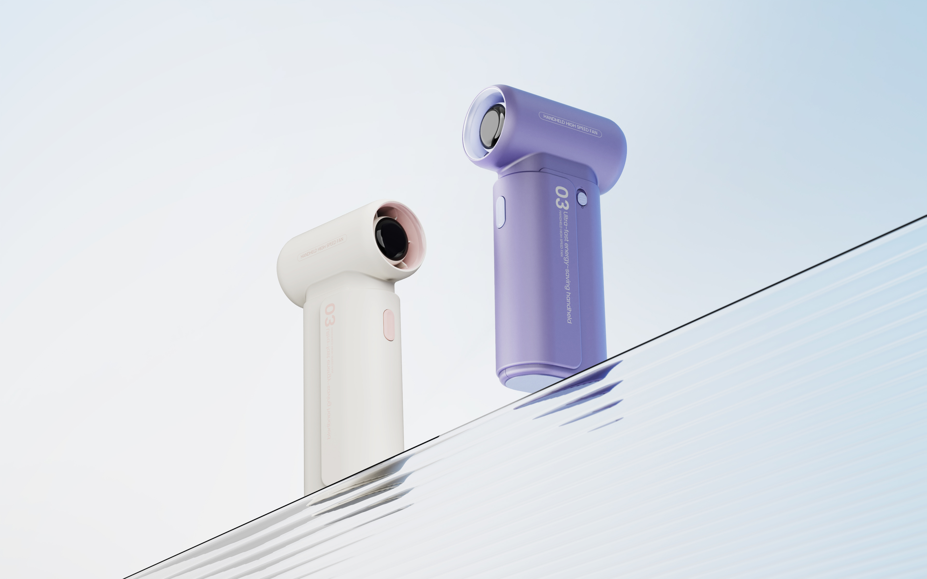 Handheld fan，Simple design，product design，high speed fan，