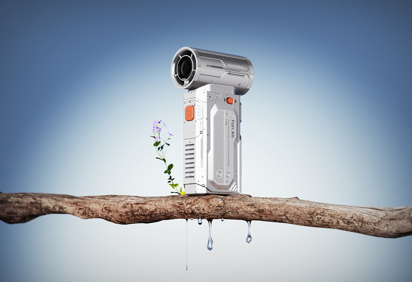 high speed fan，Mecha wind，Handheld fan，product design，