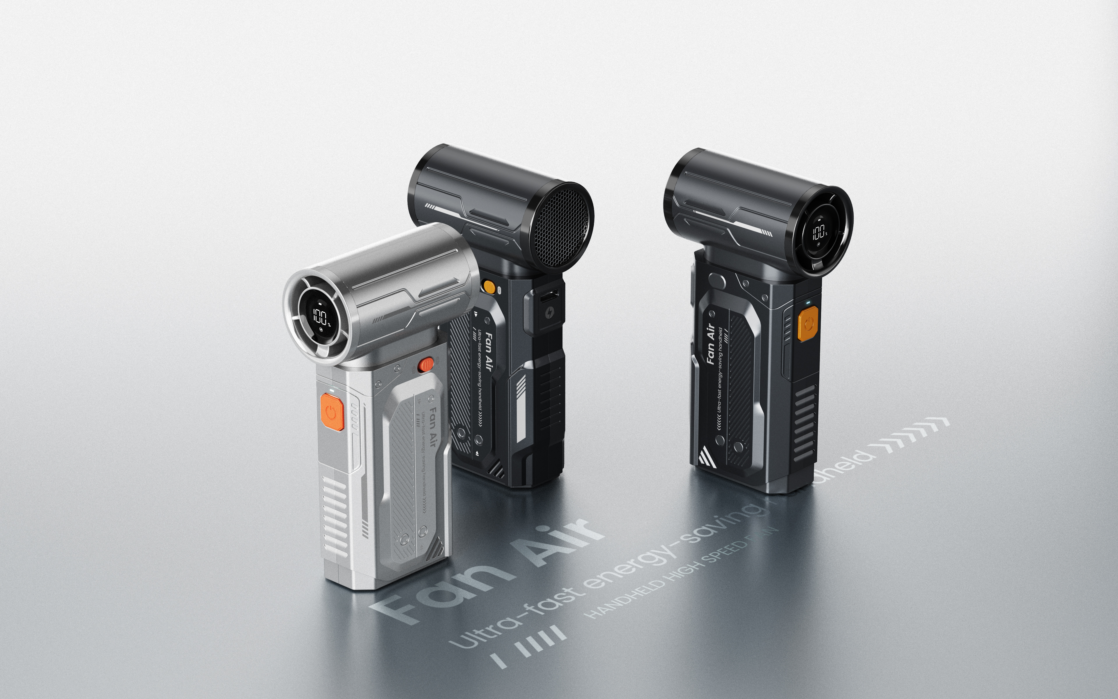 high speed fan，Mecha wind，Handheld fan，product design，