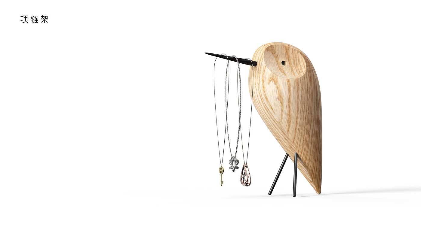 Solid Wood Bird Ornaments，Original design jewelry rack，Minimalist Animal Home，Moe fun function design，Nordic minimalism，Healing storage，natural symbiosis，wood temperature，